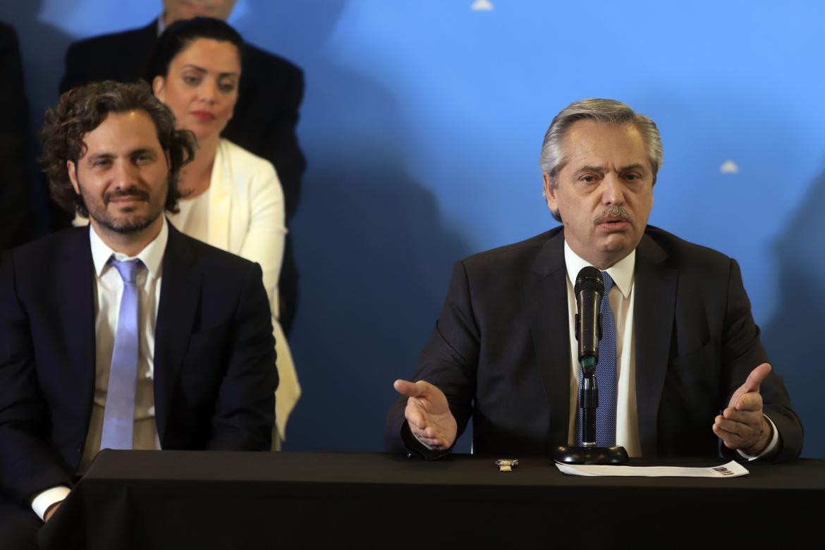 Santiago Cafiero y Alberto Fernández, AGENCIA NA