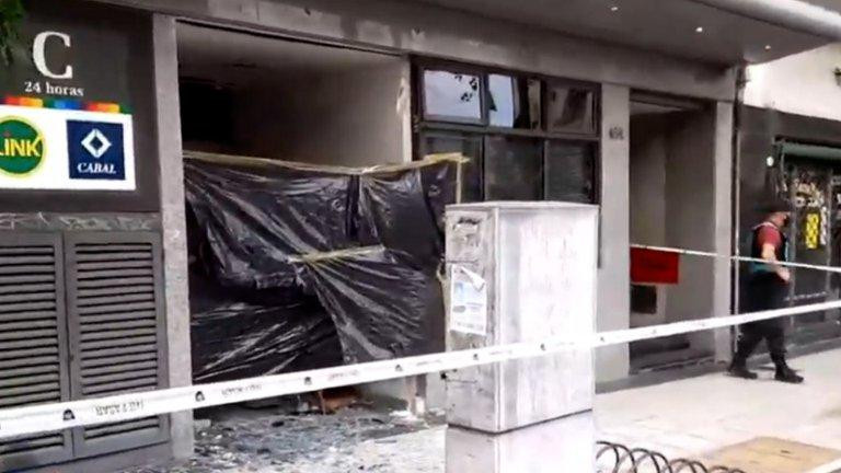 Explosión cajero Banco Credicoop