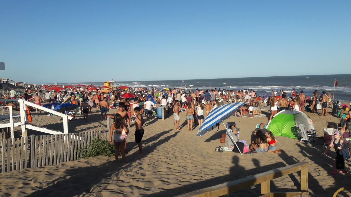 Playa de Pinamar durante la pandemia de coronavirus