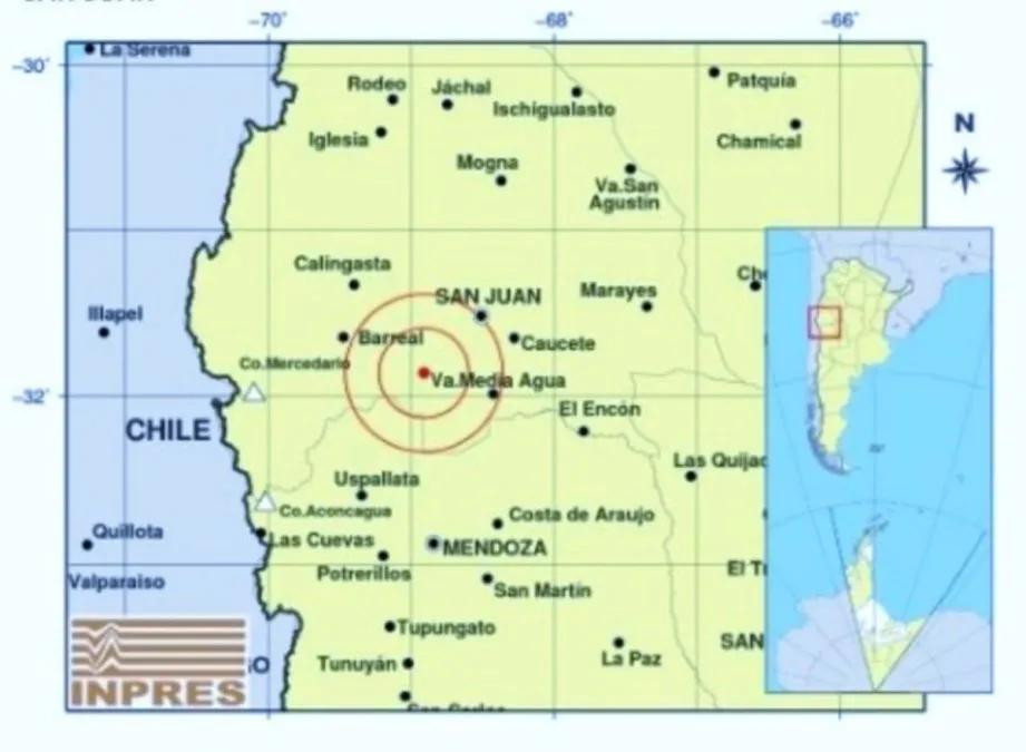 Un terremoto sacudió a San Juan y se sintió con fuerza en varias provincias