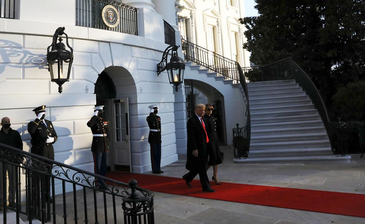 Donald Trump, presidente de Estados Unidos, salida de la Casa Blanca, Reuters