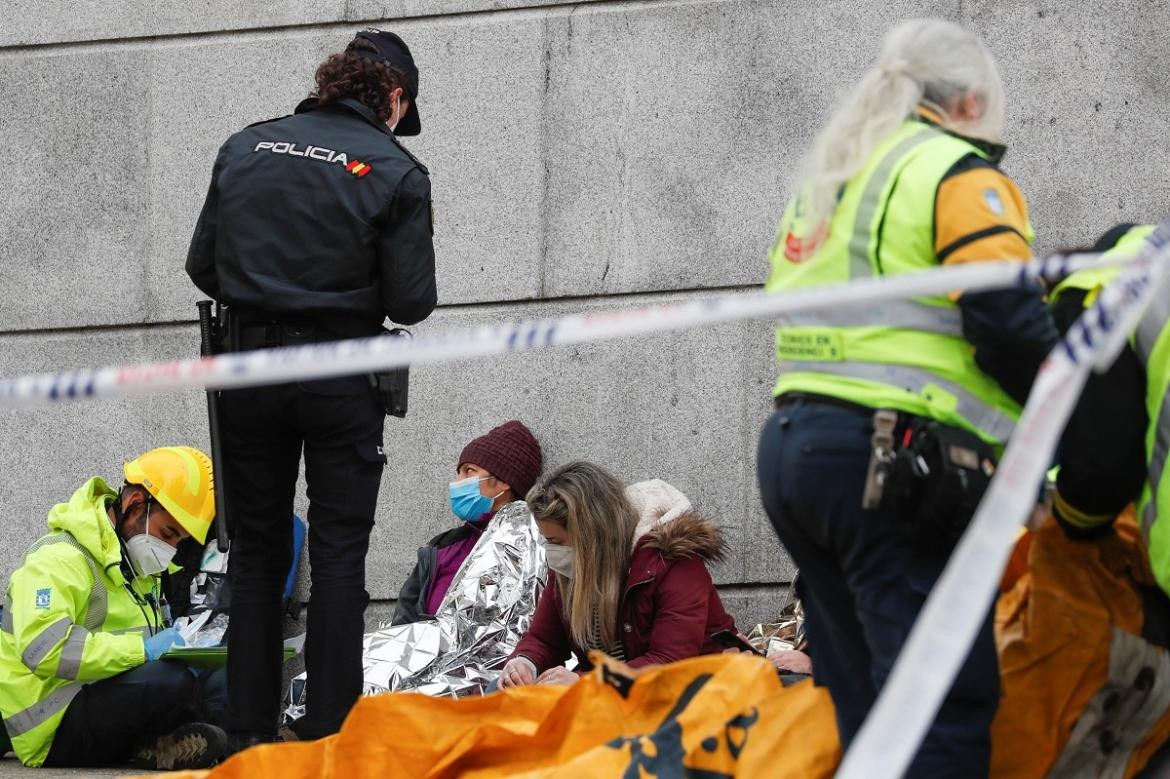 Explosión en España, centro de Madrid, foto Reuters