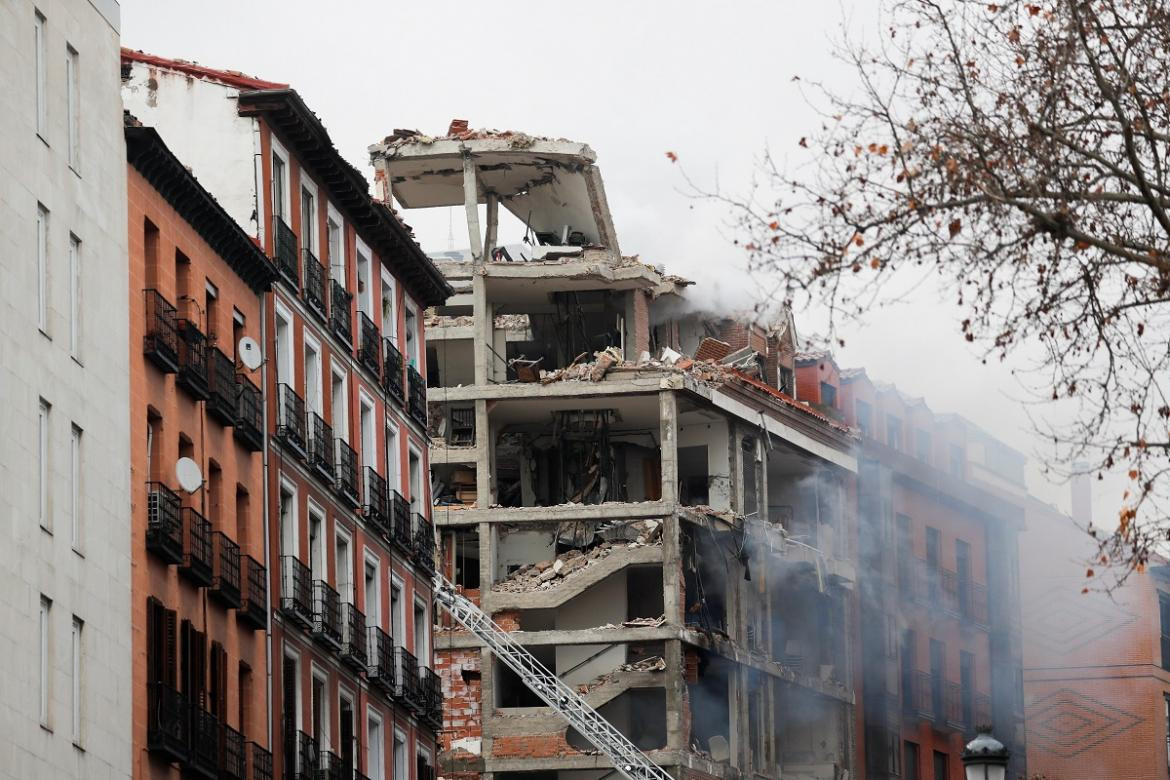 Explosión en España, centro de Madrid, foto Reuters