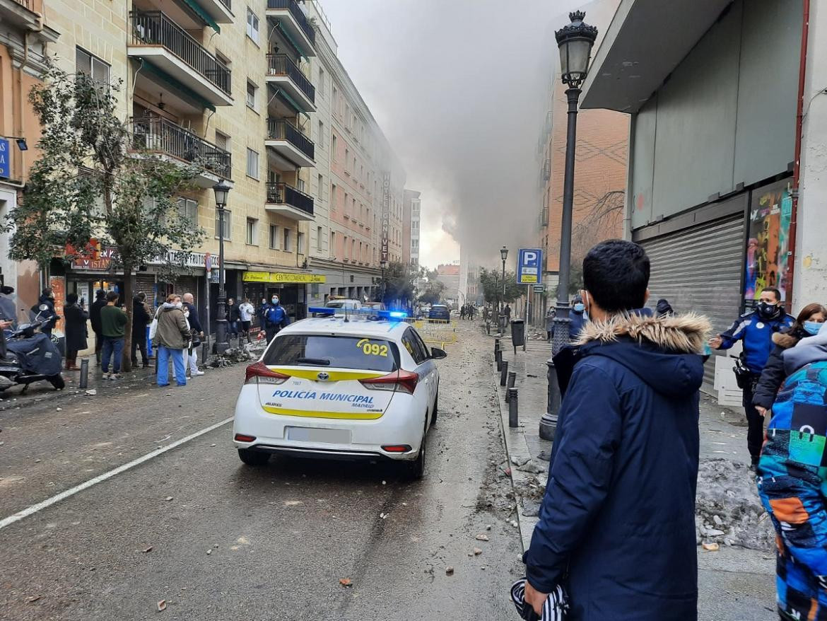 Explosión en España, centro de Madrid, foto Reuters