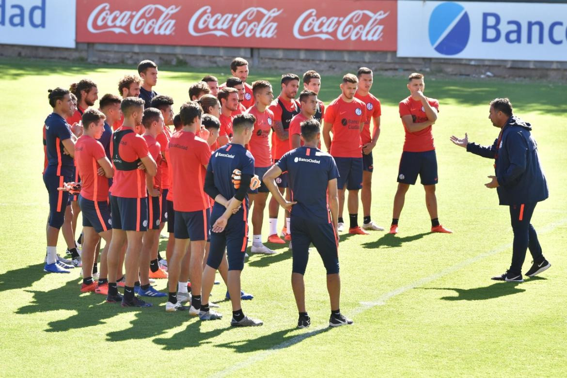 Entrenamiento de San Lorenzo con Dabove como DT, Foto NA