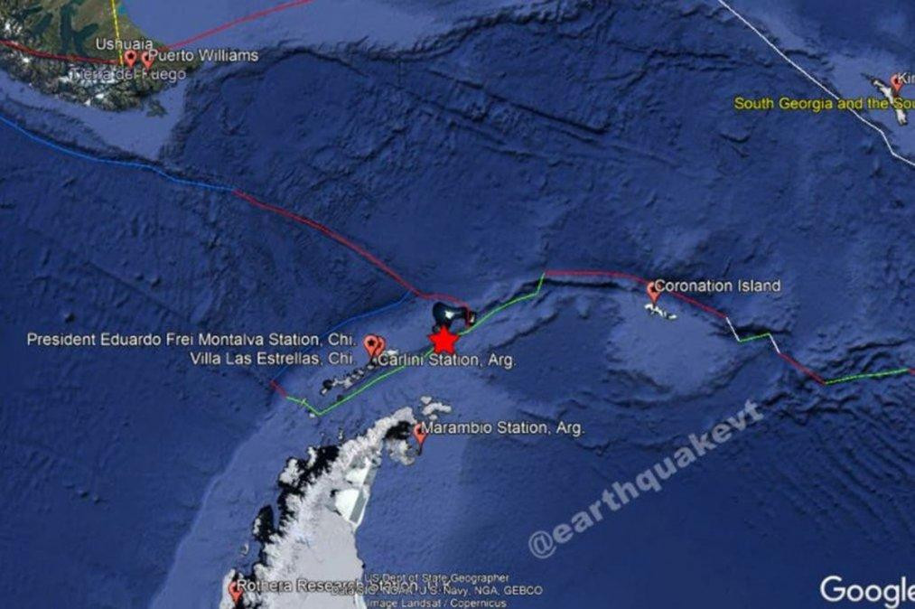 Fuerte sismo de magnitud 7,1 en la escala Richter sacudió la Antártida