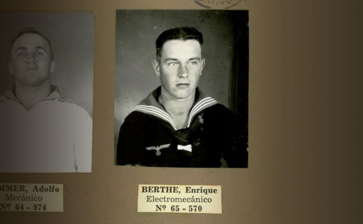 Heinrich Berthe, marinero del Panzerschiff Admiral Graf Spee, custodio de Adolf Hitler en Argentina, Foto Comisión Investigadora del Congreso