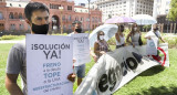 Deudores hipotecarios, manifestación en Plaza de Mayo, NA	