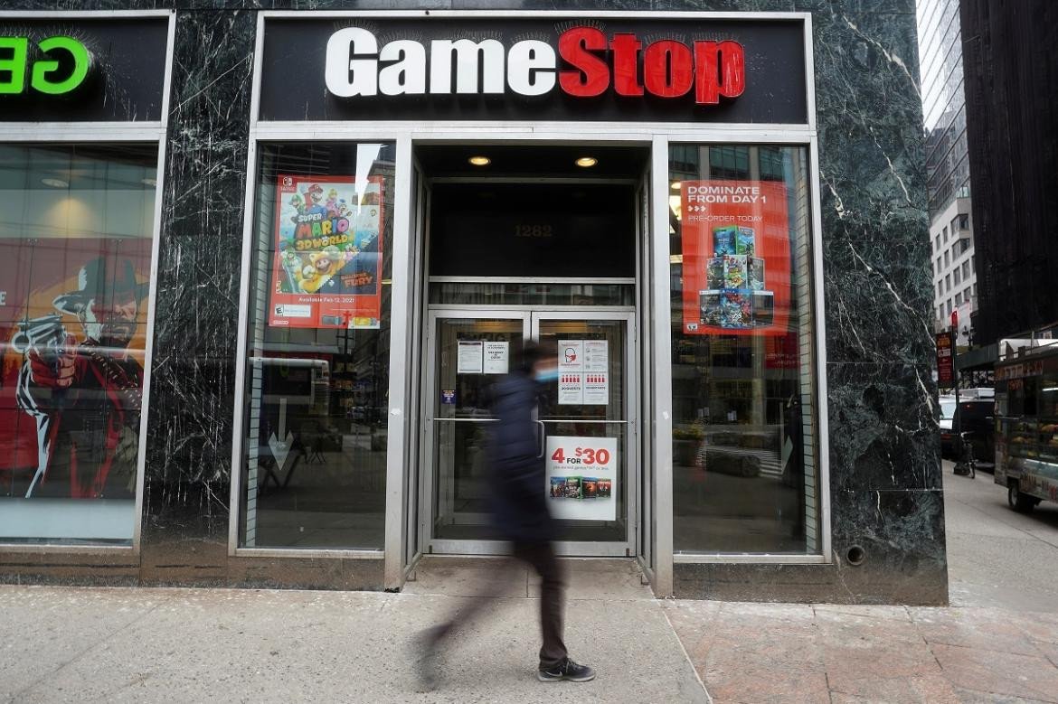 Game Stop, tienda de videojuegos en Nueva York, Reuters.