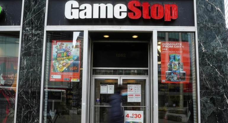 Game Stop, tienda de videojuegos en Nueva York, Reuters.