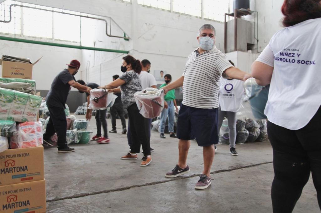 Operativo de contingencia de la Municipalidad de Quilmes en la Ribera por crecida del Río de La Plata