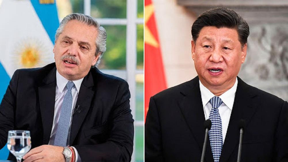 Alberto Fernández y  Xi Jinping