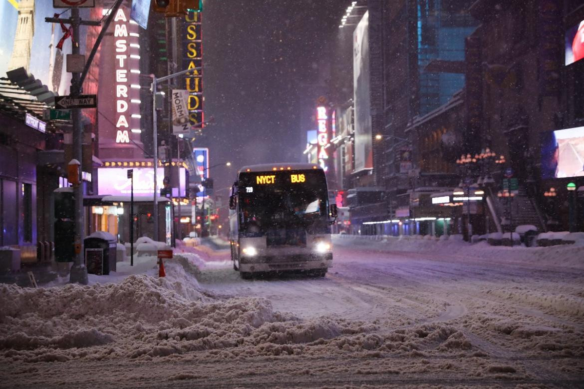 Nueva York bajo nieve, Reuters.