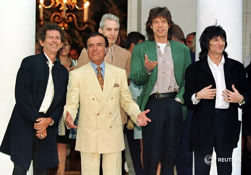 Carlos Menem y los Rollings Stones