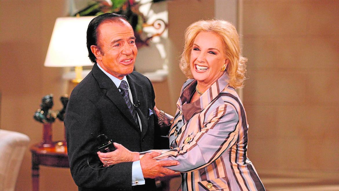 Mirtha Legrand y Carlos Menem