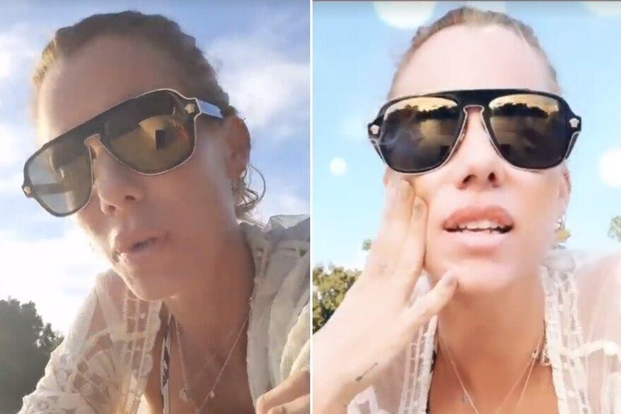 Nicole Neumann, enojada porque el auto de adelante tiró una lata por la ventana, Instagram