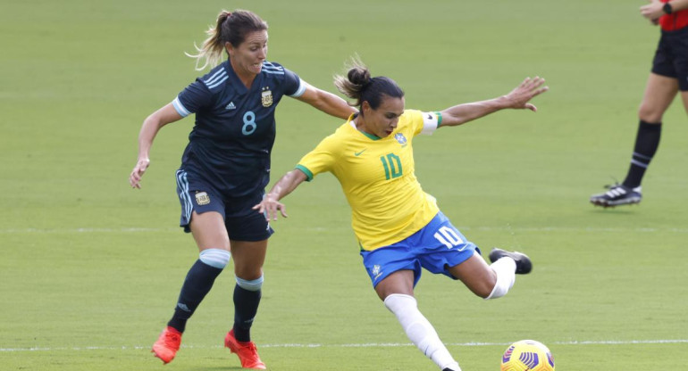 Argentina vs. Brasil en la Copa She Believes