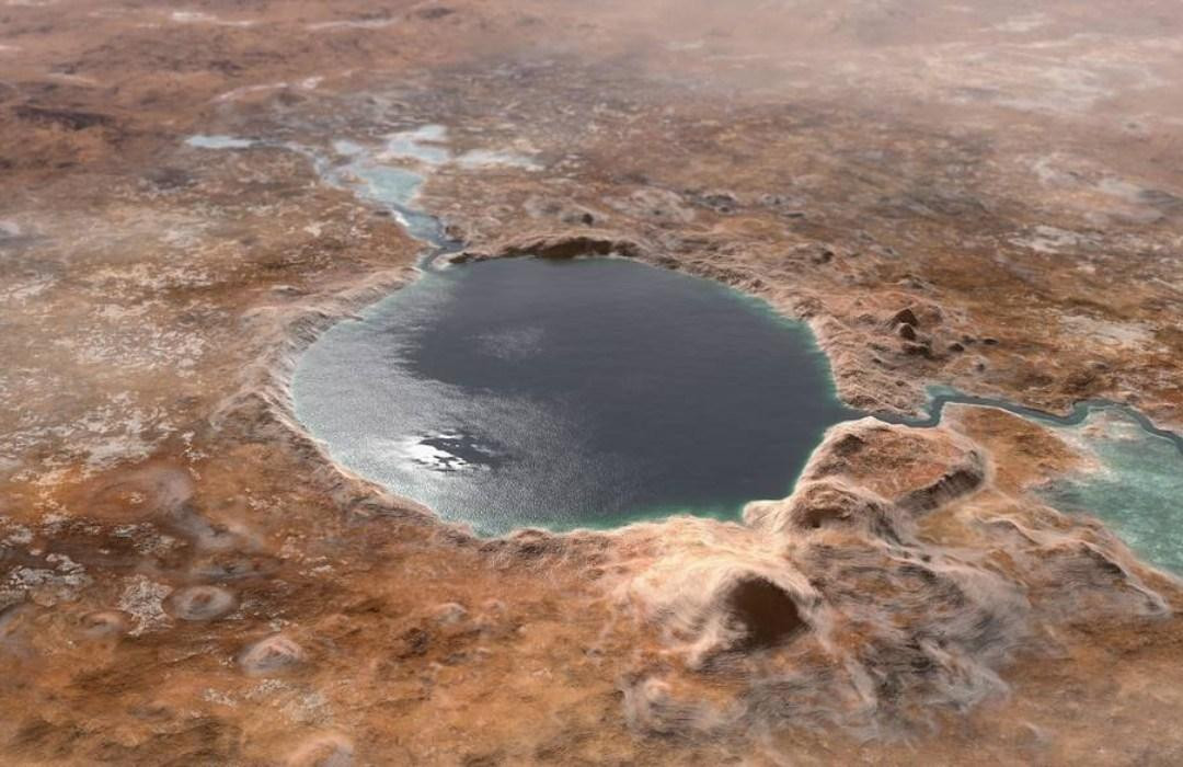 Cráter Jezero donde amartizó Perseverance