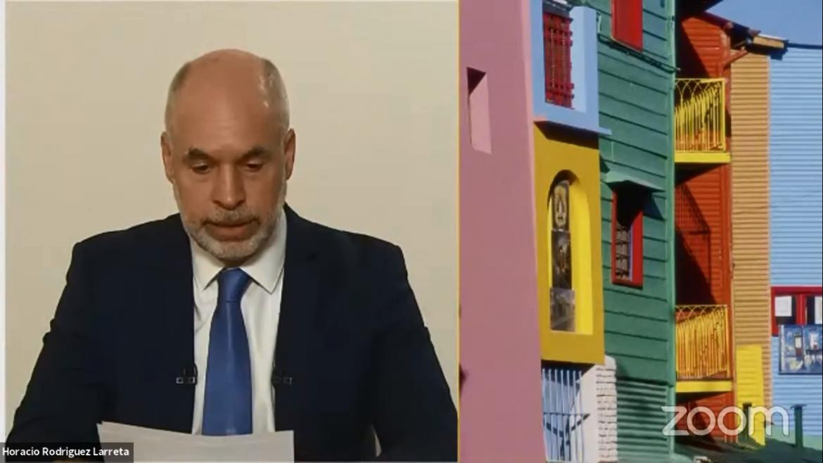 Larreta dio inicio a las sesiones legislativas en la Ciudad, captura Zoom