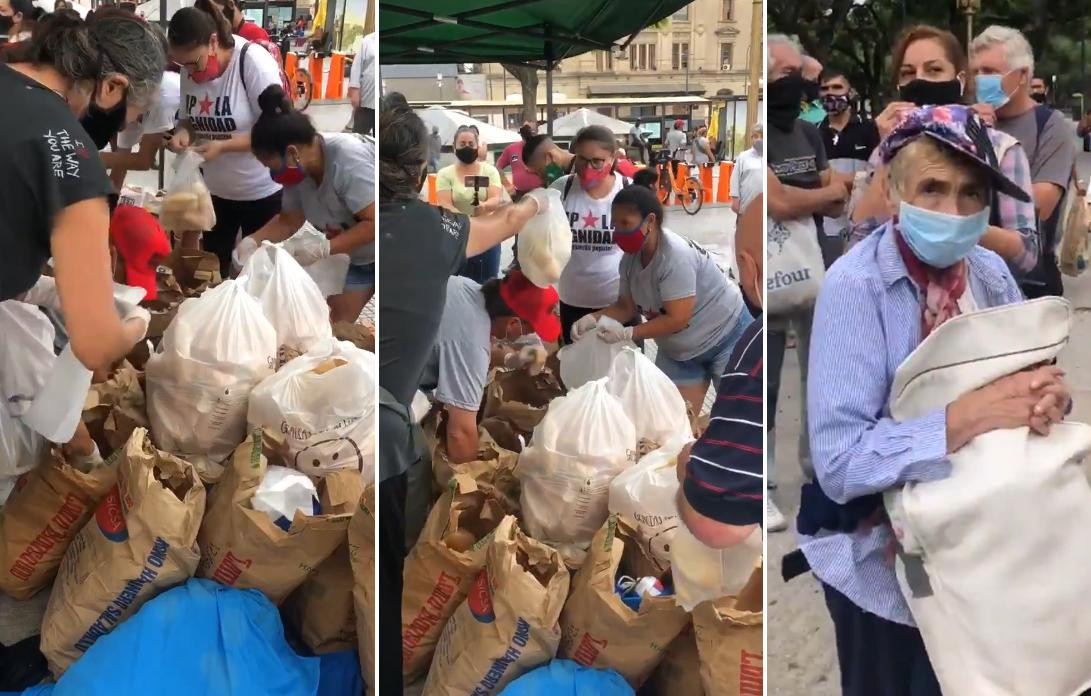 Panazo en Plaza Once, protesta de panaderos, Fotos Twitter