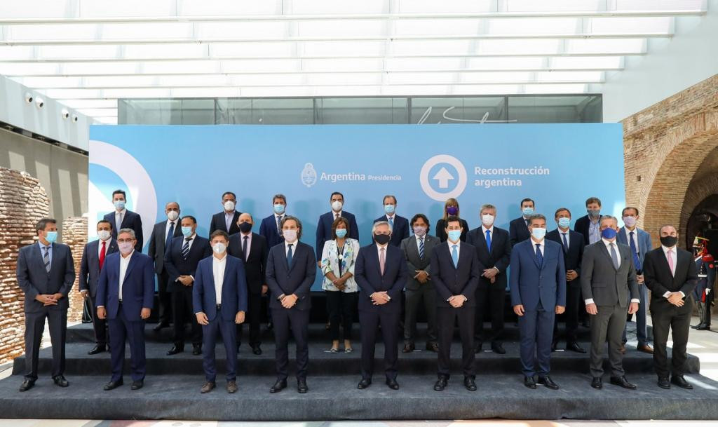 Alberto Fernández y gobernadores de las provincias, Foto Presidencia