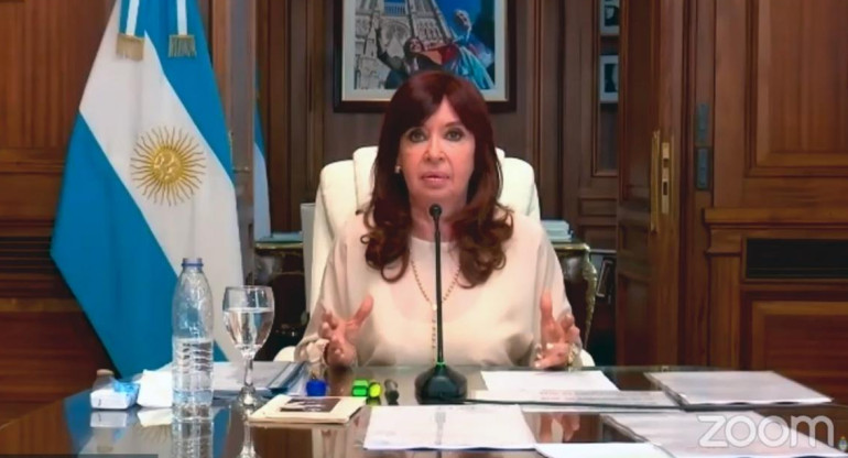 Cristina Kirchner declara en causa por dólar futuro, captura YouTube