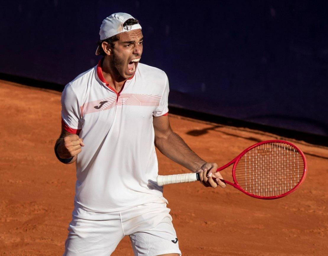 Festejo de Francisco Cerúndolo en el Argentina Open