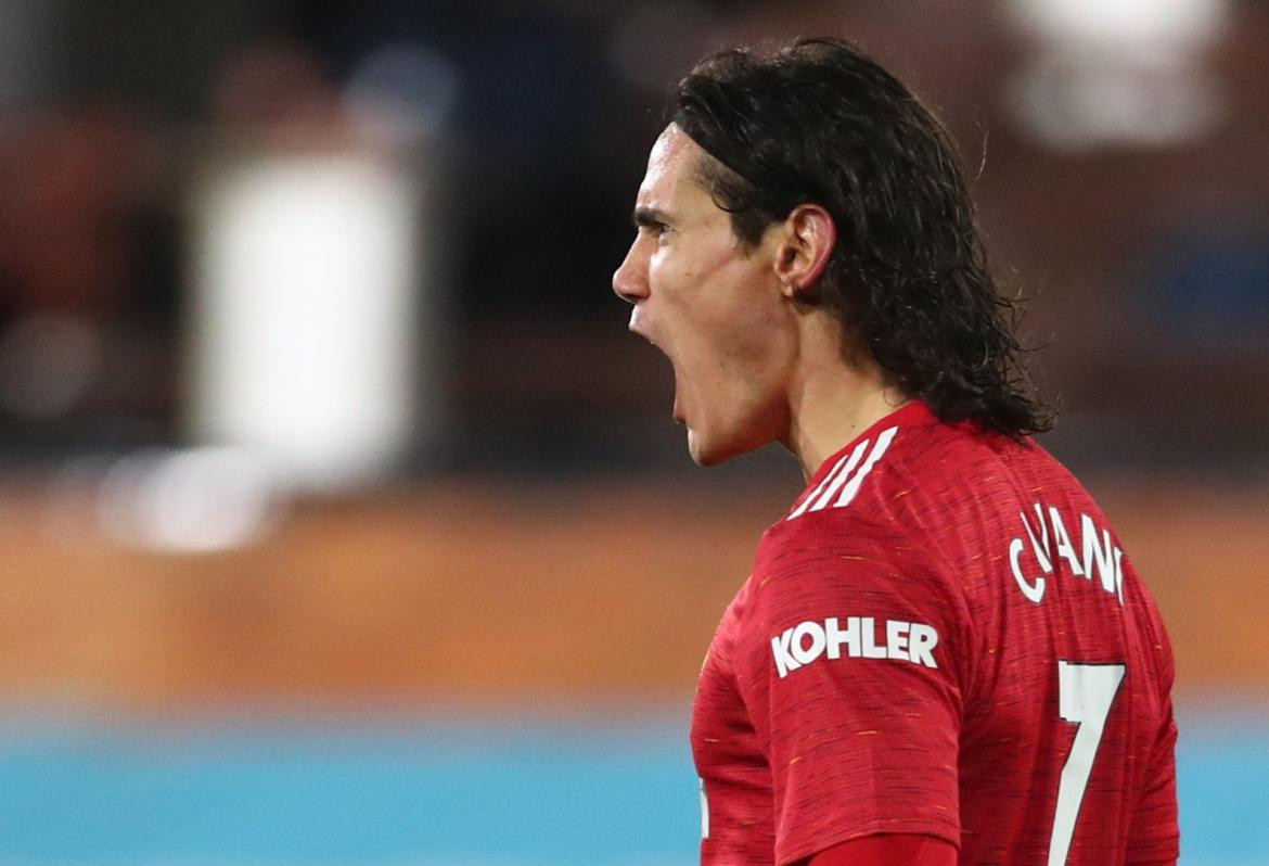 Edinson Cavani en el Manchester United