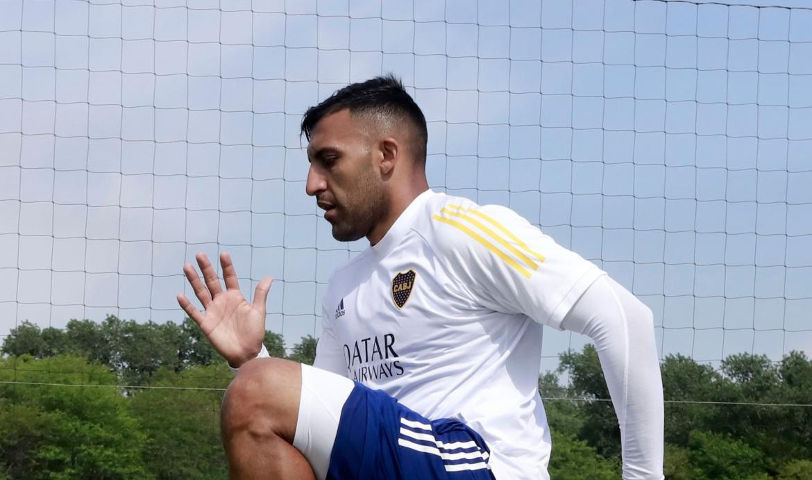 Wanchope Ábila, Boca Juniors, entrenamiento, fútbol argentino, Foto NA