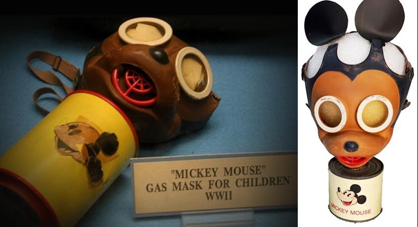 Máscara antigás de Mickey Mouse, Walt Disney, Segunda Guerra Mundial