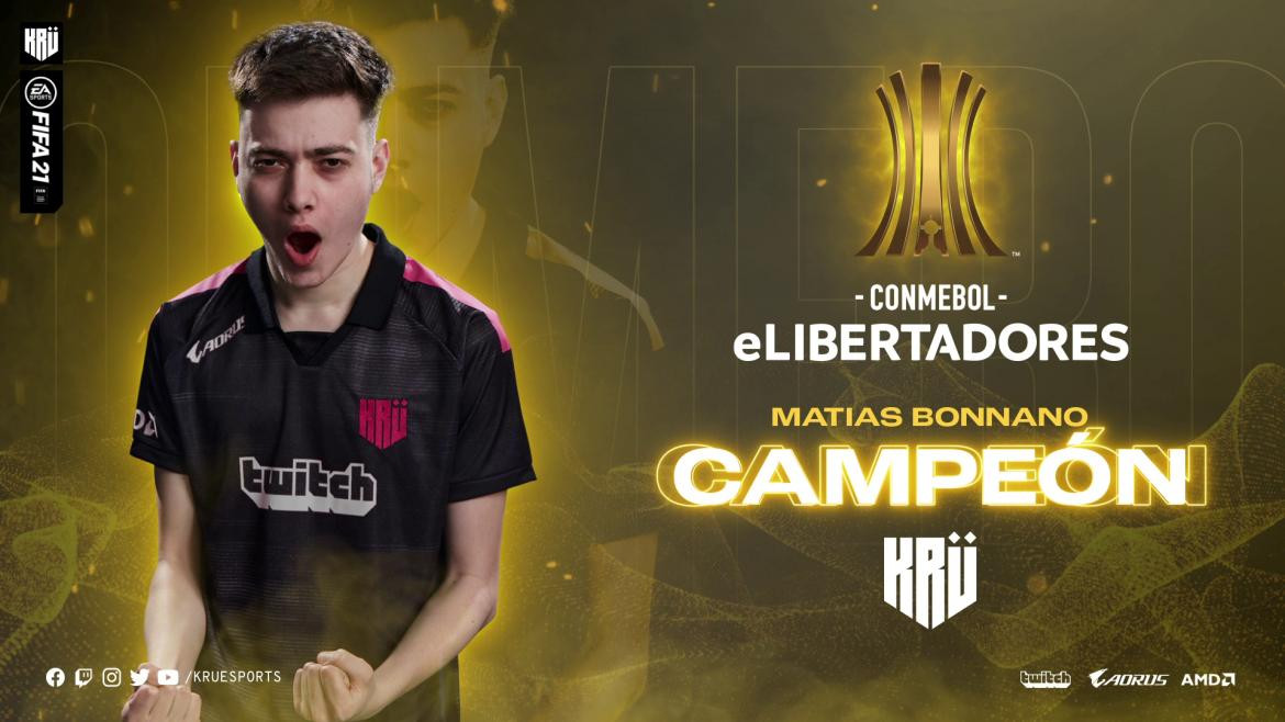 Matías Bonanno, campeón de la Copa eLibertadores en FIFA 21