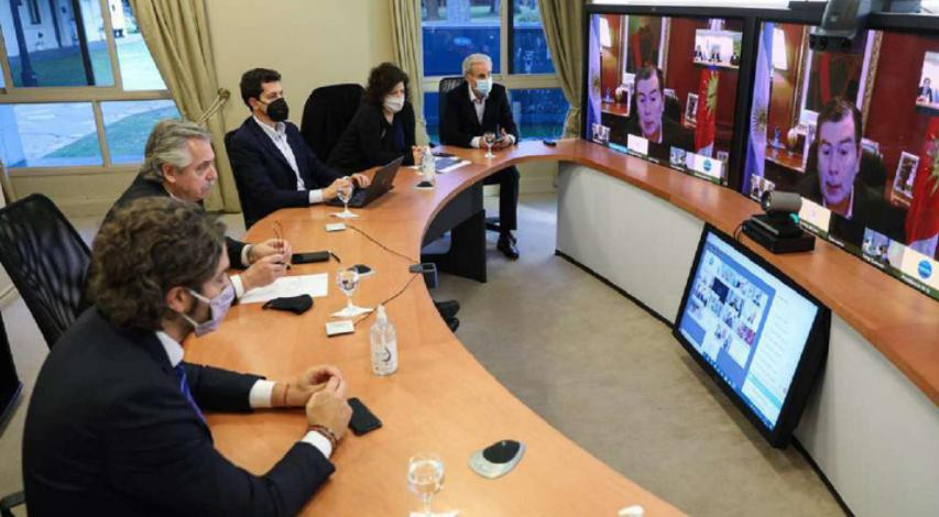 Alberto Fernández con gobernadores, NA