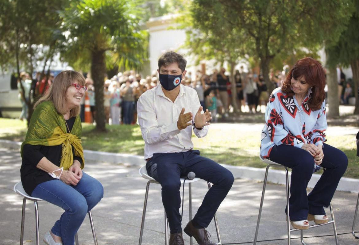 Cristina Kirchner y Axel Kicillof en acto en Las Flores por el Día de la Memoria, AGENCIA NA