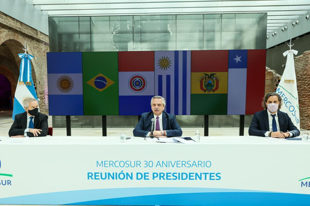 Alberto Fernández en encuentro de mandatarios del Mercosur