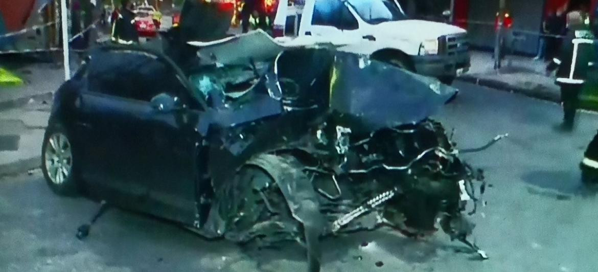 Accidente fatal en Lanús. Foto: captura de TV.