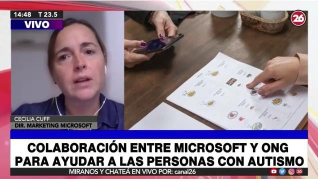 Cecilia Cuff sobre aplicación para chicos con autismo, Canal 26