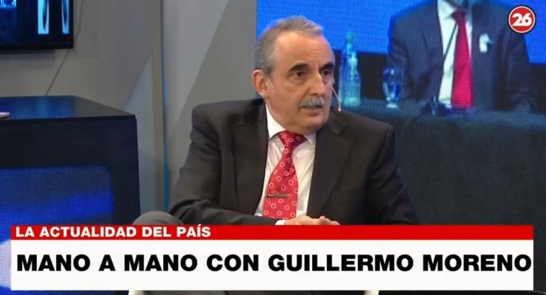 Guillermo Moreno, peronismo, Canal 26	