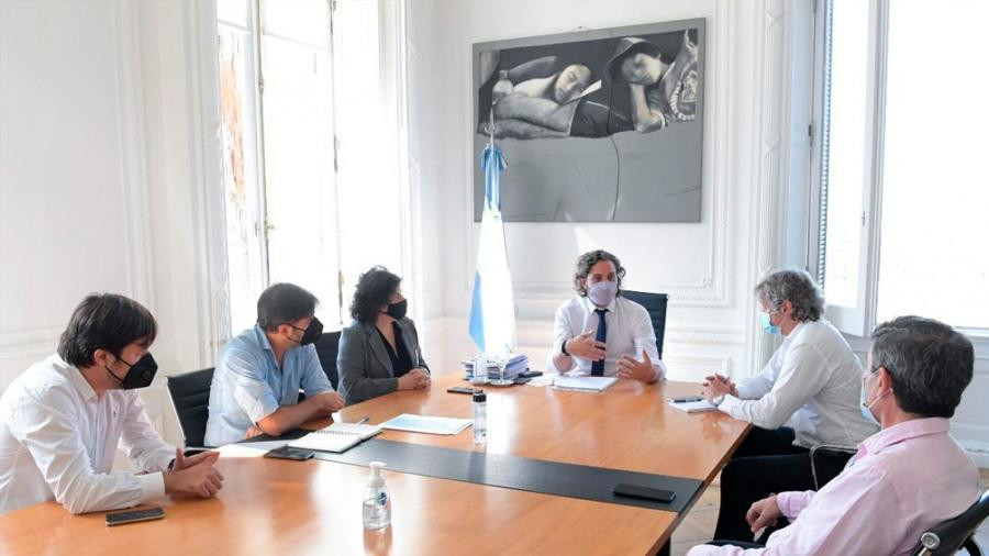Reunión de Santiago Cafiero junto a funcionarios de la Ciudad y la Provincia por casos de coronavirus