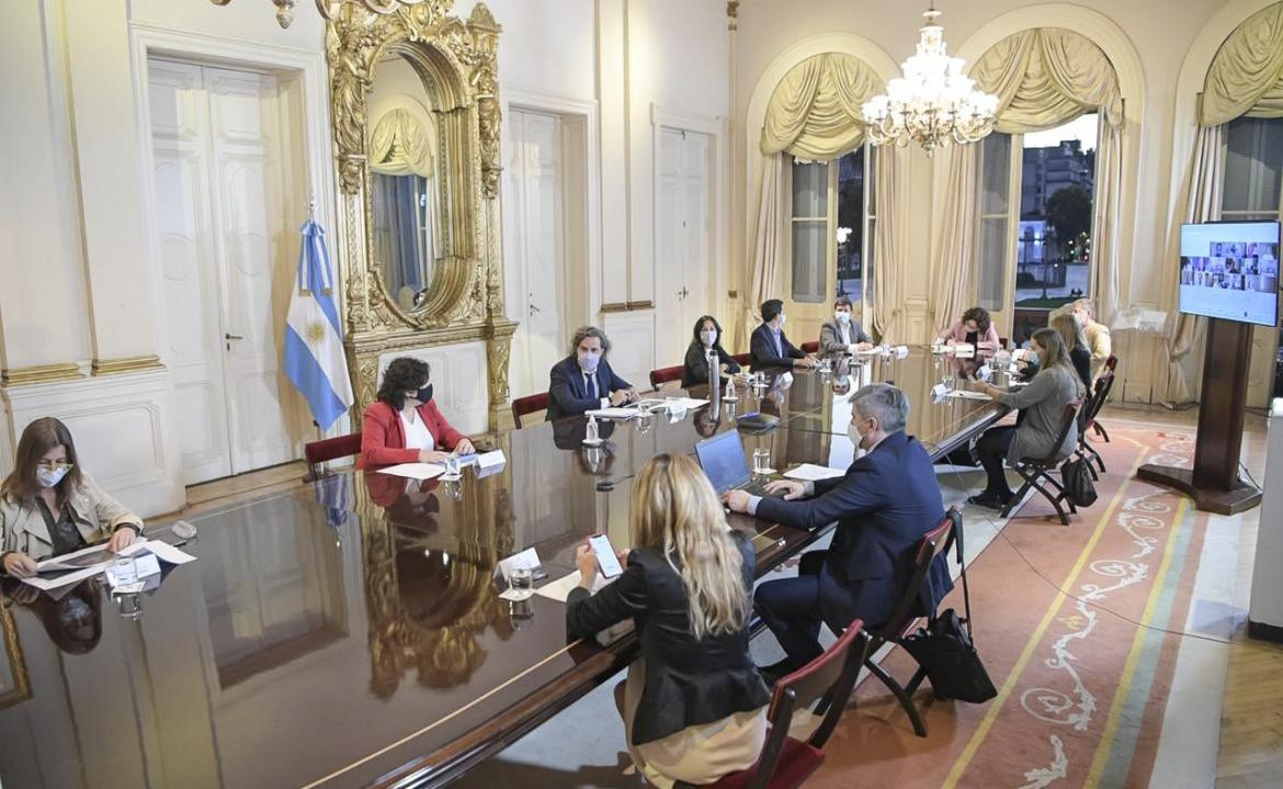 Coronavirus, Argentina, pandemia, reunión en Casa Rosada, NA