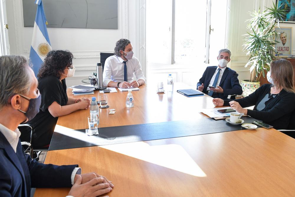 Reunión en Casa Rosada, Vizzotti, Cafiero, Meoni, NA