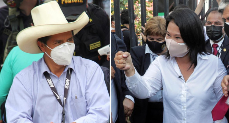 Elecciones en Perú, Pedro Castillo y Keiko Fujimori, Reuters