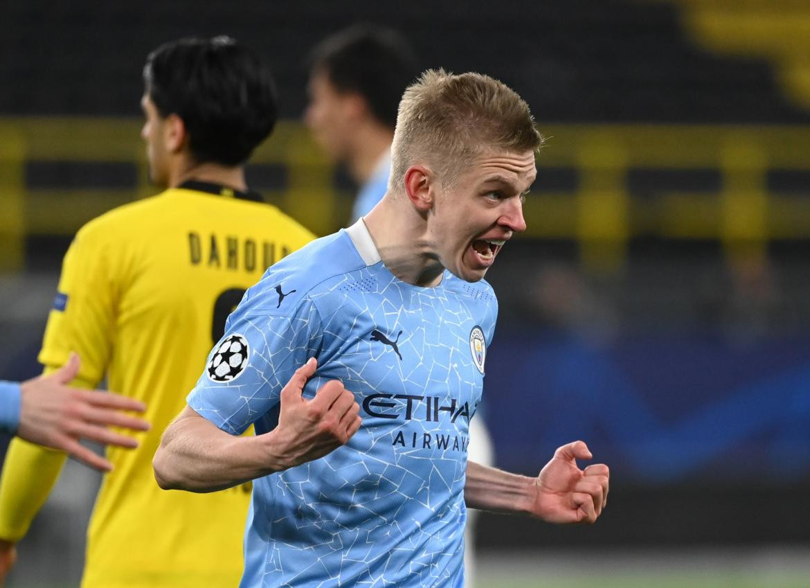 Festejo del Manchester City ante el Borussia Dortmund por Champions League, REUTERS