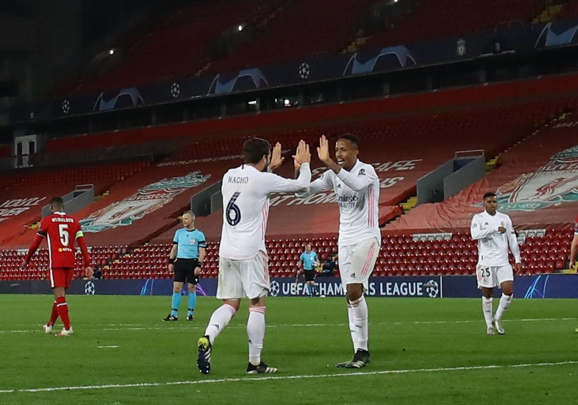 Festejo del Real Madrid ante el Liverpool por Champions League, REUTER