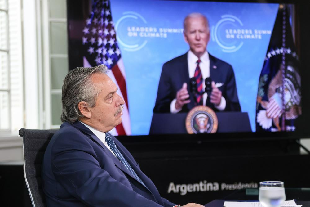 Alberto Fernández en Cumbre con Joe Biden, NA