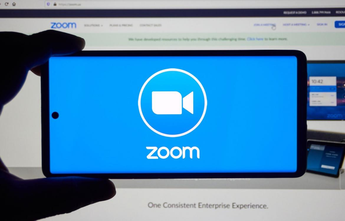 Plataforma de videollamadas Zoom, tecnología.
