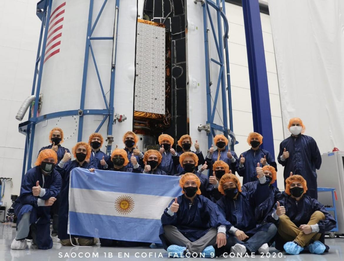 SAOCOM 1B en cofia del Falcon 9, CONAE