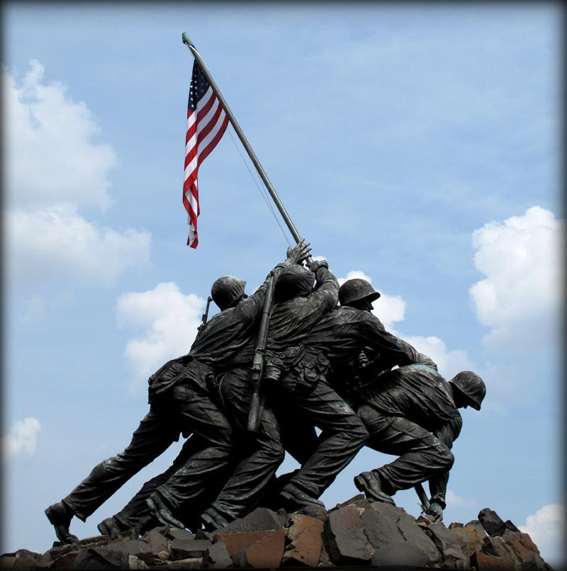Monumento a la toma de Iwo Jima, Segunda Guerra Mundial, Estados Unidos