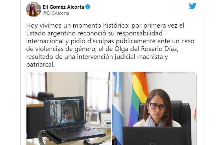 Eliana Gómez Alcorta tweet