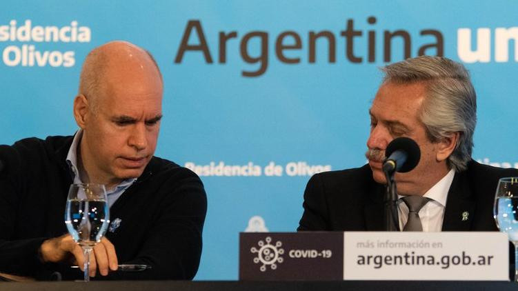 Alberto Fernández y Horacio Rodríguez Larreta, NA