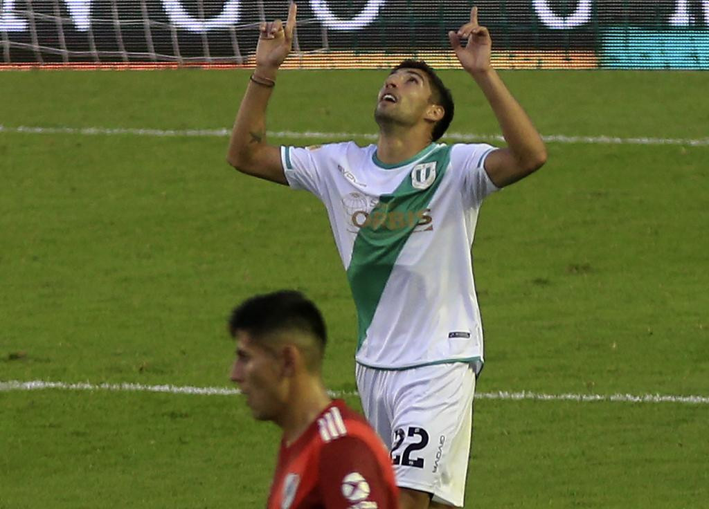 Banfield vs. River, festejo de Banfield, gol, Foto NA	